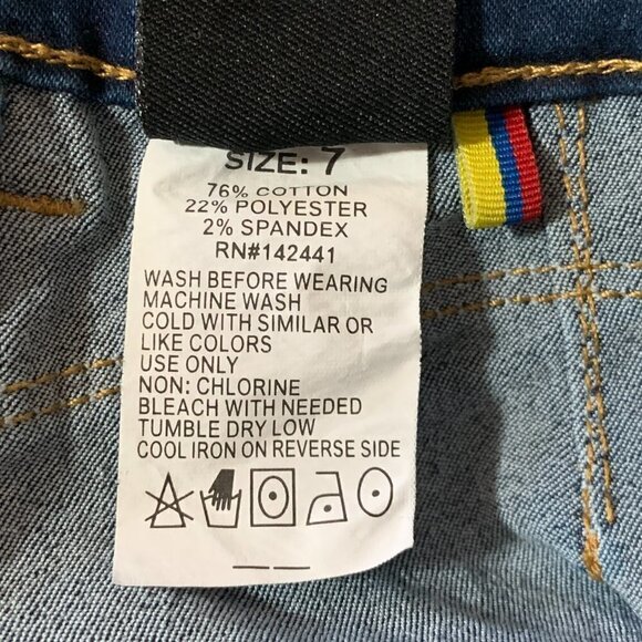 Mitzi Michel Sz 7 High Waisted 3-Button Stretch Skinny Jeans 9B - Picture 9 of 9